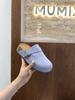 Inner height increase single shoe bag head half slippers women's shoes outer wear 2025 summer vacation style retro Roman woven sandals