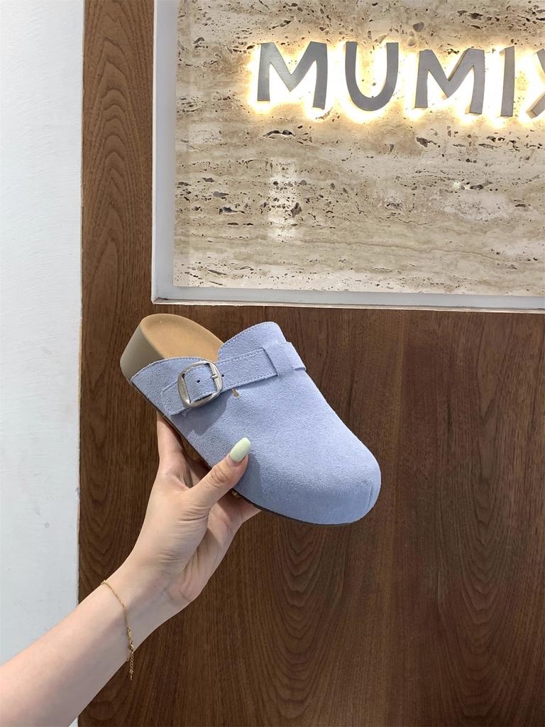 Inner height increase single shoe bag head half slippers women's shoes outer wear 2025 summer vacation style retro Roman woven sandals