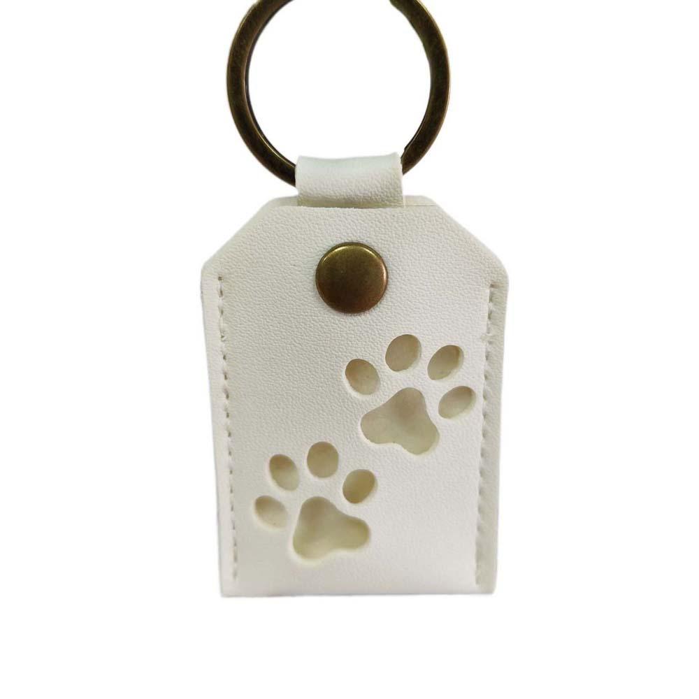 Puppy Pet Hair Storage Bag Keyring Dogs Paw Pendant Cute Pet Hair Keychain  Hanging Accessory