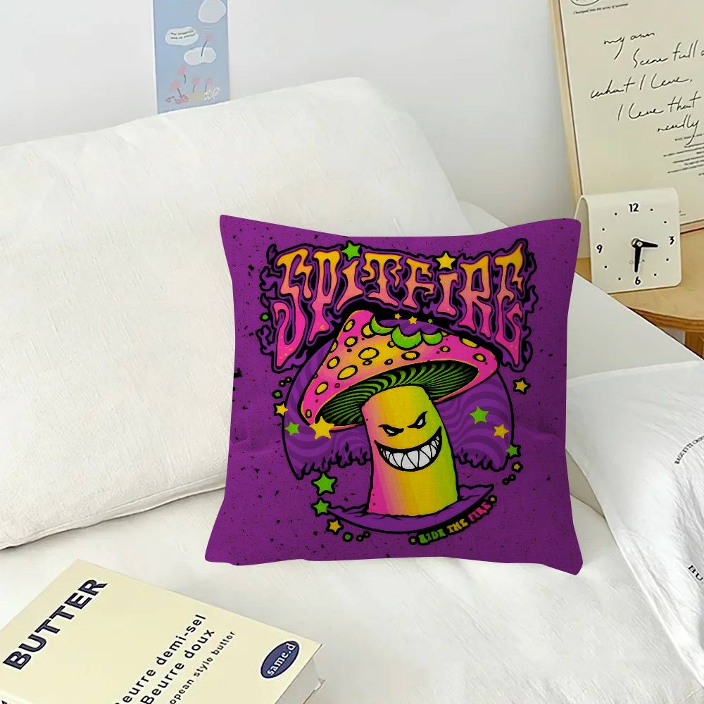 Pillow Anime Pillow Sofa Bed Head Pillow Cover Cushion Cover 45x45 cm Fashion LOGO skateboard S-Spitfire