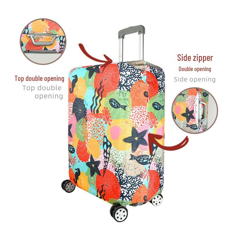 Elastiskt bagageskydd med logotryck: Slitstarkt, Förtjockat, Damm- och repkänsligt skydd för resväskor