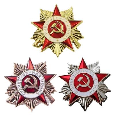 Élégants Designs Authentiques de Pins de Médailles Soviétiques de l'Ordre de la Guerre Patriotique pour Fêtes à Thème et Cadeaux Uniques