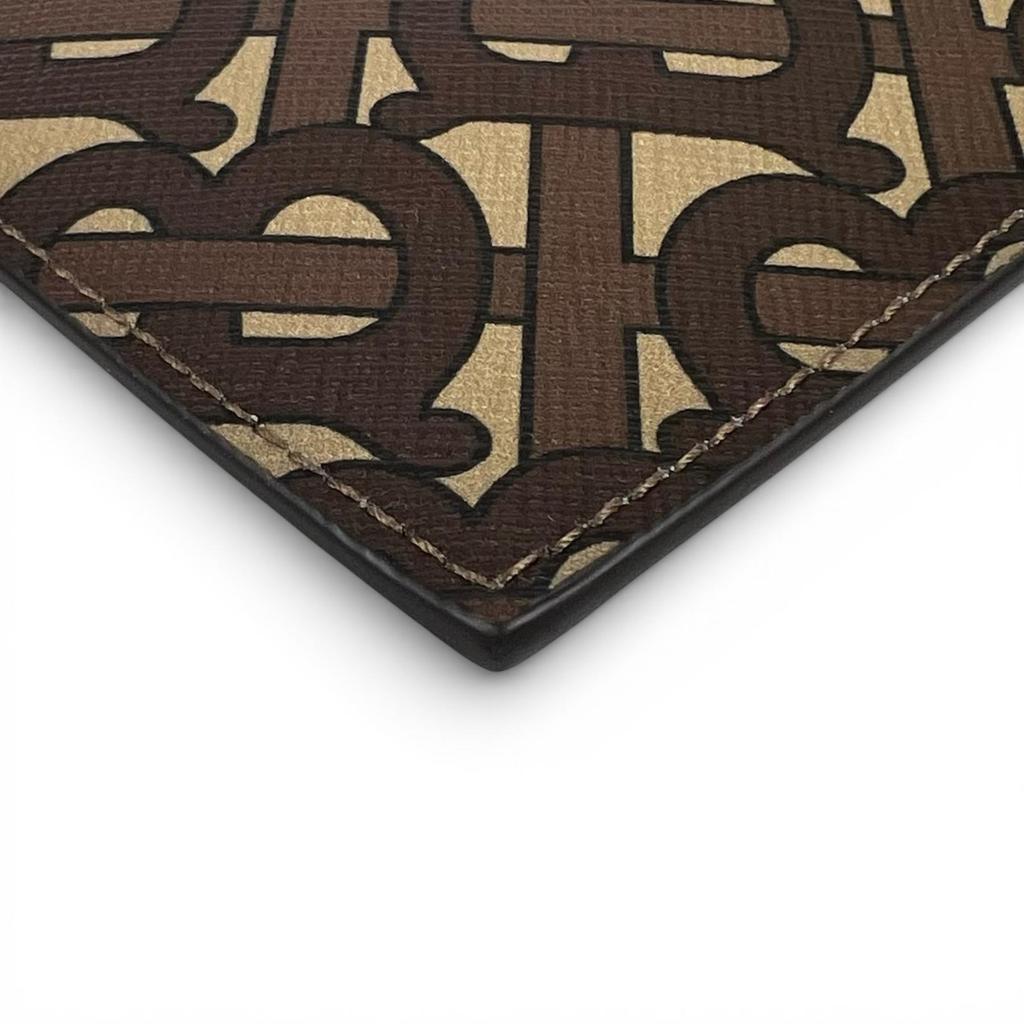 Pristine BURBERRY Clutch Bag TB Monogram Stripe Multicolor Cotton Mens Used