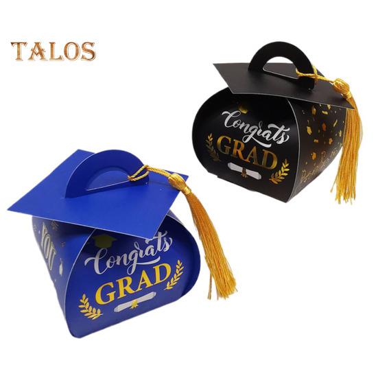 Graduation Cap Gift Box Class of 2025 Grad Cap Candy Treat Box with Tassel Table Centerpiece for Graduation Party Favors