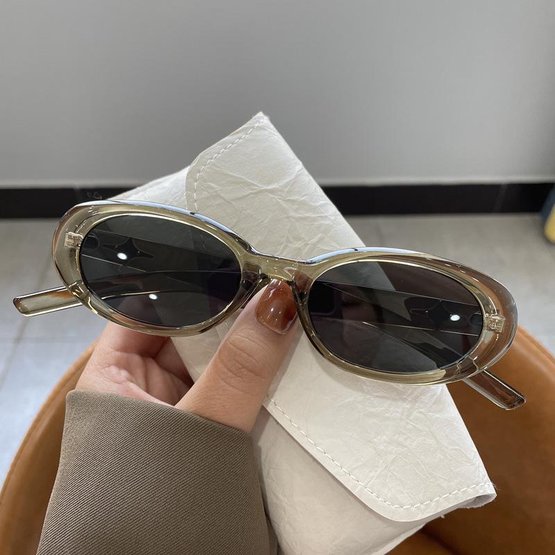 Trendy Retro Oval & Square Face Slimming Sunglasses for European & American Styles - Ideal for Beach Vacations & Influencers