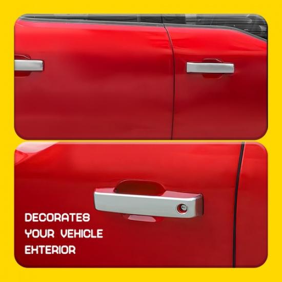 Fit -2024 Ford F-150 F-250 Chrome Door Handle Covers W/O Smartkey Hole EXV