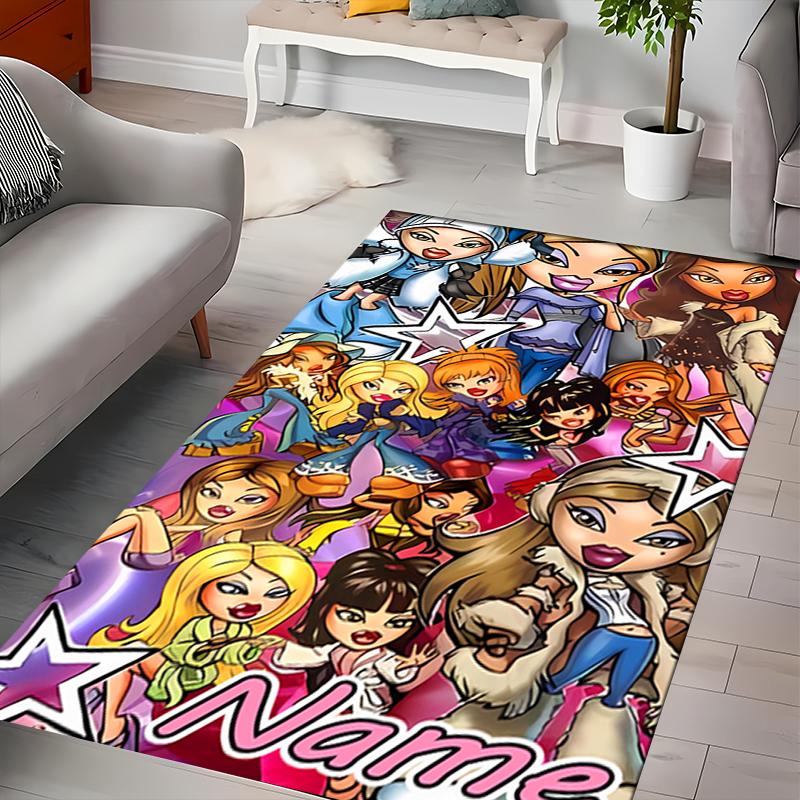 Custom Personalization Bratz Area Rug - Perfect For Kitchen, Bathroom,Laundry Room Decor Large Size Available,Gift All Seasons