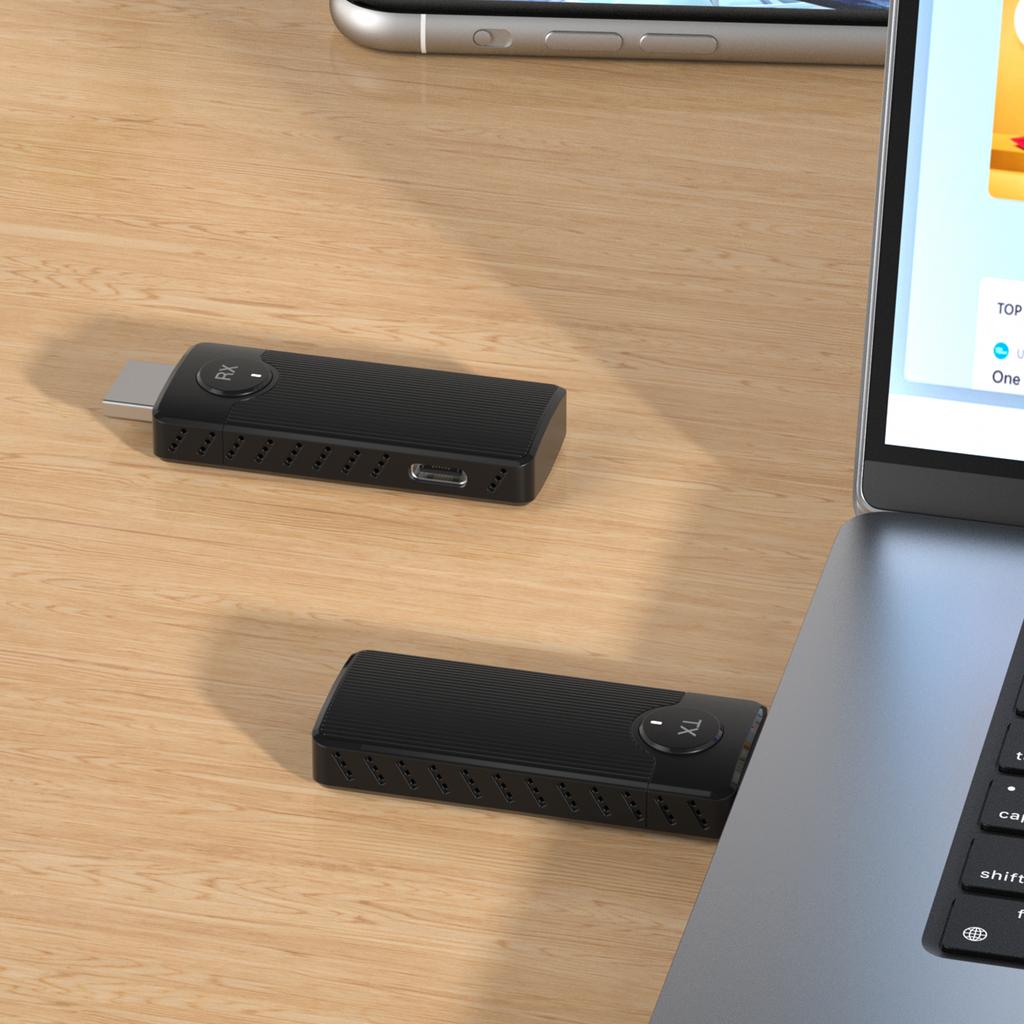 Lemorele Q50 Wireless HDMI Video Transmitter and Receiver Extender Kit Display Adapter Dongle for TV Monitor Projector Switch PC