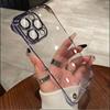 Ultra Thin Clear Full Cover Phone Case IPhone 16 Pro Max With Electroplated Frame Shockproof PC Bumper