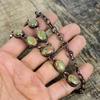 Unakite Necklace Electroformed Copper Adjustable Chain Necklace Gemstone Copper Jewelry Anniversary Gifts Handmade Necklace Designer Jewelry
