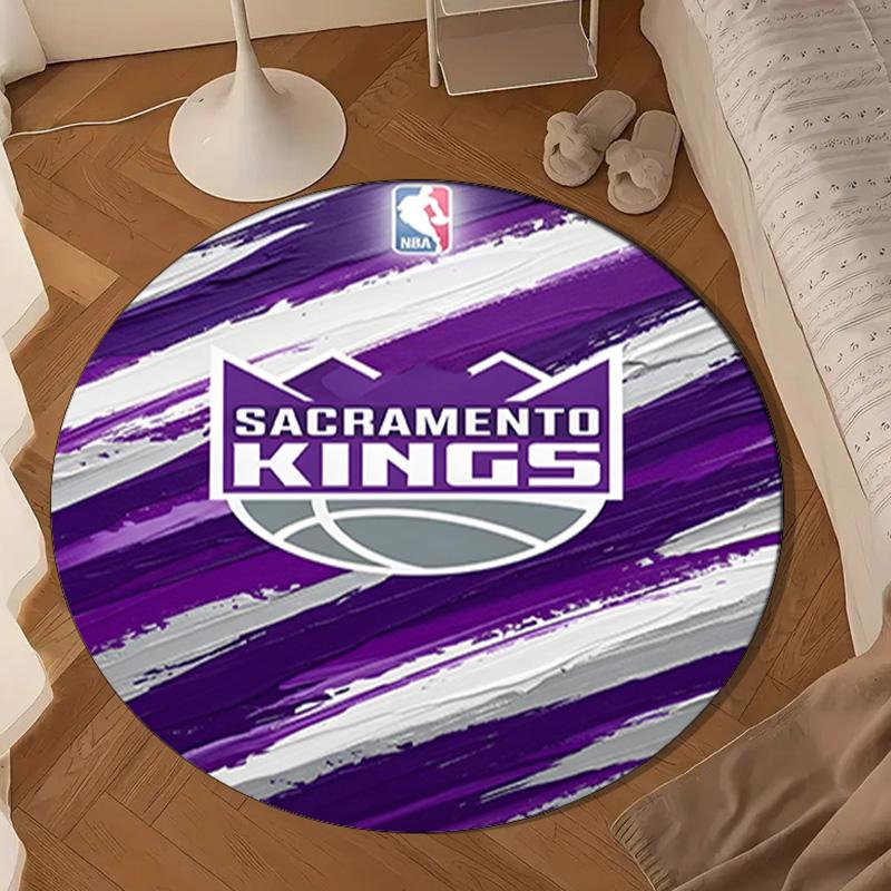 Kings Basketball Team Logo Round mat, Anti-slip Circle Carpet Chair rug For livingroom,Bedroom, doormat home decor Gift Christmas Gifts