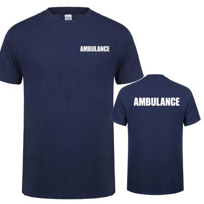 Ambulance Tričko Léto Pánské Bavlna Krátký Rukáv Záchranný Řidič Sanitky Trička Pánské Oblečení Topy OT-003
