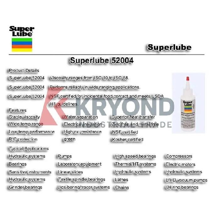 Super Lube 52004 51004 Synthetic Lightweight Oil Food Grade Oil for Fishing Reel Bearing Precision Tools and Small Machinery Use