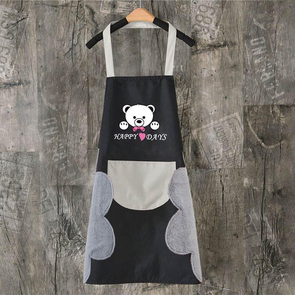 With Hand Towel Kitchen Apron Waterproof Restaurant Uniform Household Antifouling Apron  Barber