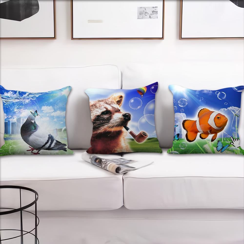 Funny Frutiger Aero Art cushion cover Pillow Cover Decoration Room Home Sofa living Office Car Nordic Simplicity