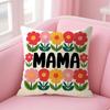 MaMa Cushion Cover Comfort Sofa Bed Silky Elegant Invisible Zipper Decorative Holiday Gifts