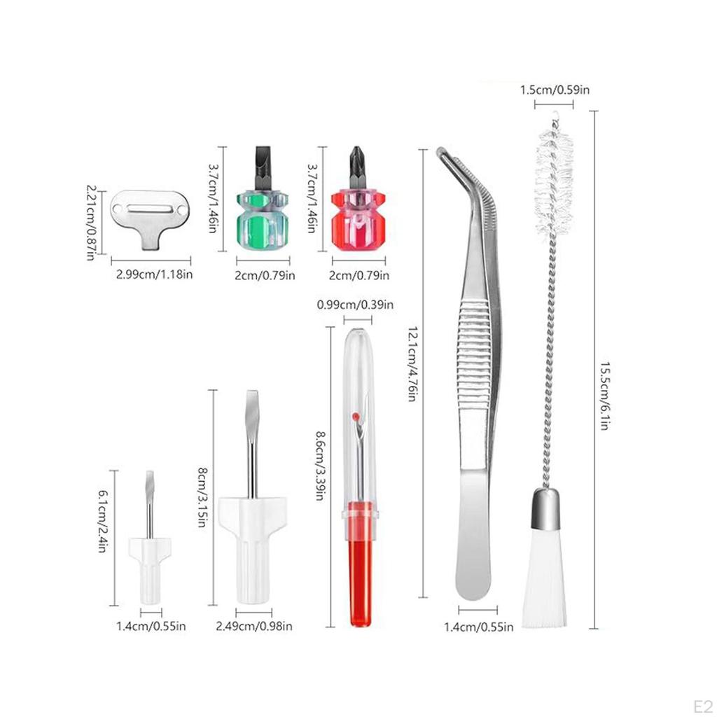 Čisticí sada pro šicí stroj Příslušenství Overlockový kartáč Pinzeta Opravování