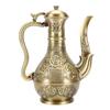 Rose Floral Engraved Antique Wine Pot Decorative Elegant Vintage Teapot for Table Centerpiece