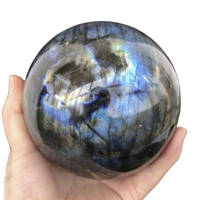 Natural Crystals Labradorite Ball Quartz Massage Polished Reiki Healing Exquisite Room Decor Moonstone Ore Souvenirs Sphere Ball