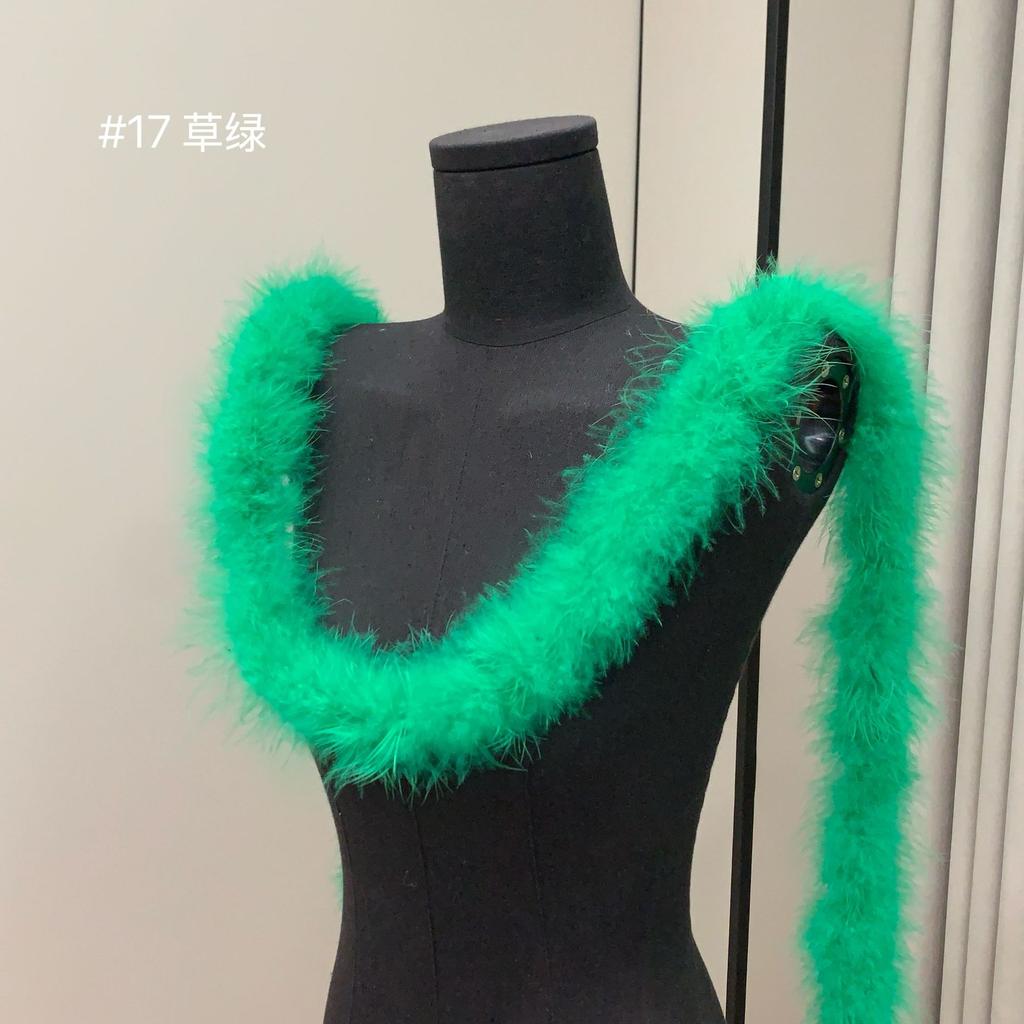 Bunte Federstreifen Truthahnfederstreifen Performance Tanzkostüm Dekomaterialien DIY Textilzubehör