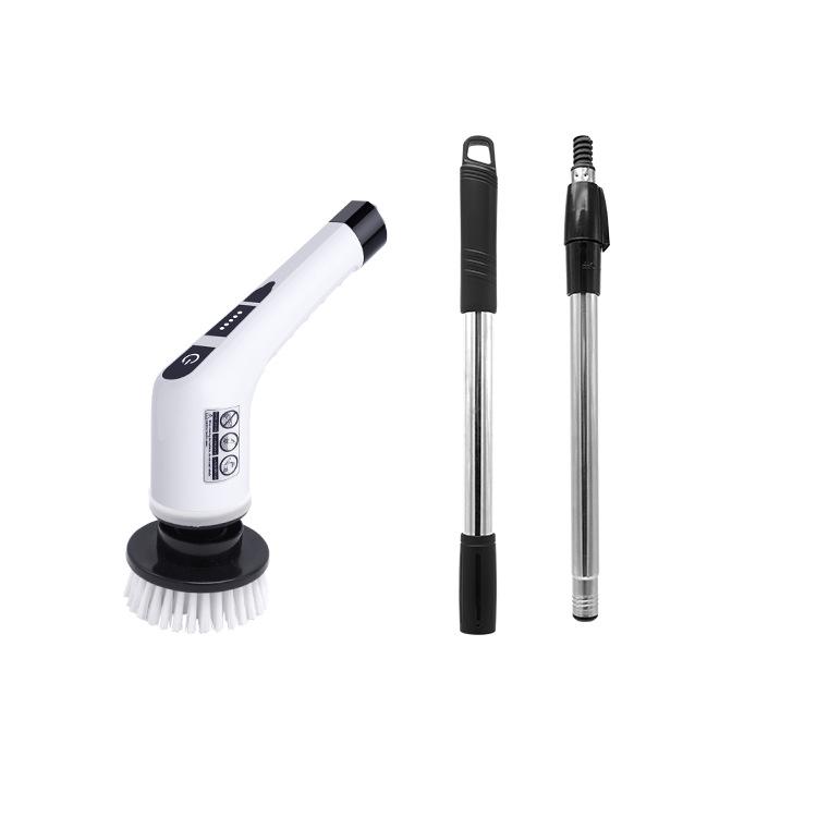 7-in-1 Cordless Electric Spin Scrubber with Retractable Long Handle.