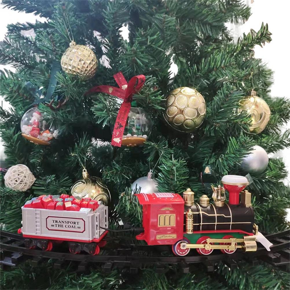 Christmas Train Set with Sounds and Lights Electric Rail Car Toy Mini Train Toy Set for Christmas