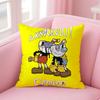 Classic Game Cuphead Cute Pillow Case Anti-Dustmite Pillowcase Invisible Zipper Silky Short Plush Sofa Cushion Cover