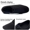 Modern Jazz Sneaker for Men Outdoor/indoor Ballroom Waltz Latin Salsa Dance Shoes Oxford Upper Adult Black for Low Heel