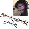 Fashion Colorful Oval Small Frame Lens Glasses for Girls Seaside Party Girls Taking Photo Christmas Camping Decors