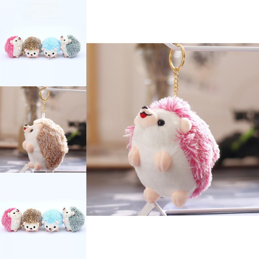 Cute Stuffed Hedgehog Keychain Plush Toy Soft Pp Cotton Small Gift For Kids
