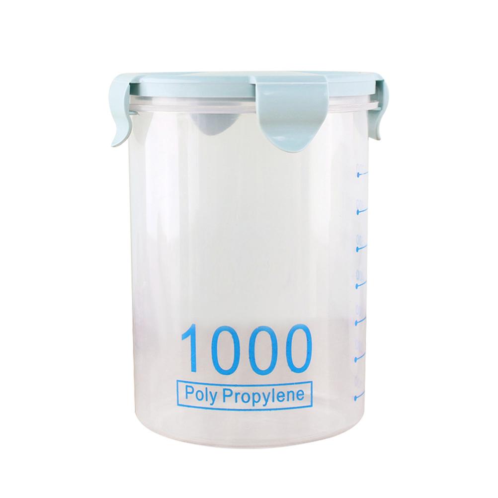 Cereal Dry Food Storage Container Airtight Leakproof Plastic Storage Bottle Locking Lids Green Suitable for Cereal Flour Sugar