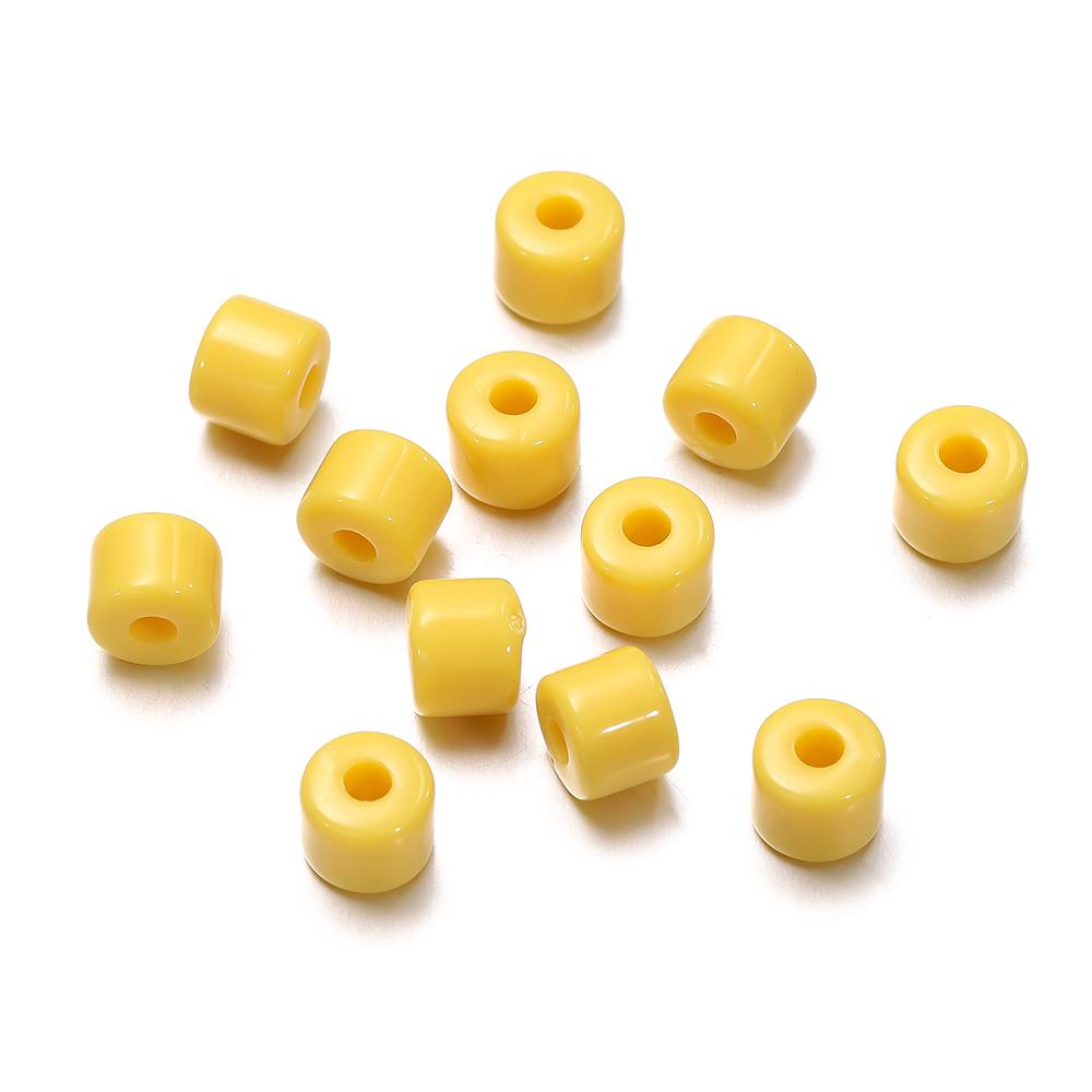 50/100pcs 5x6mm Acrylic Tube Beads Spacer Loose Bead for Necklace Bracelet Earrings Findings DIY Jewelry Making Accessories