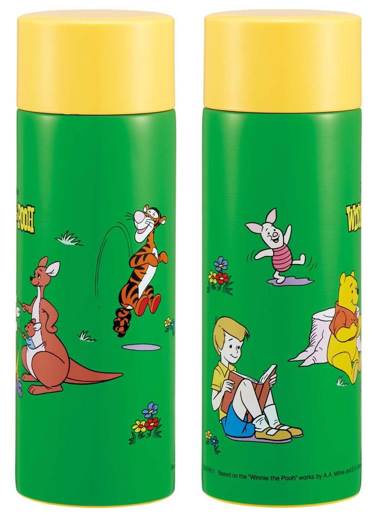 Skater Stainless Steel Mug Insulates Hot and Cold Vacuum Disney Retro Pooh Winnie the Pooh Bottle, 350ml, Water, Insulated, Design, SMBC4B-A