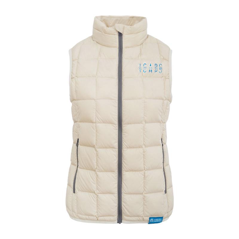 Women's Lightweight Down Vest - 90% White Duck Down, Autumn/Winter, Outdoor Stand Collar, Short Casual Sport Jacket