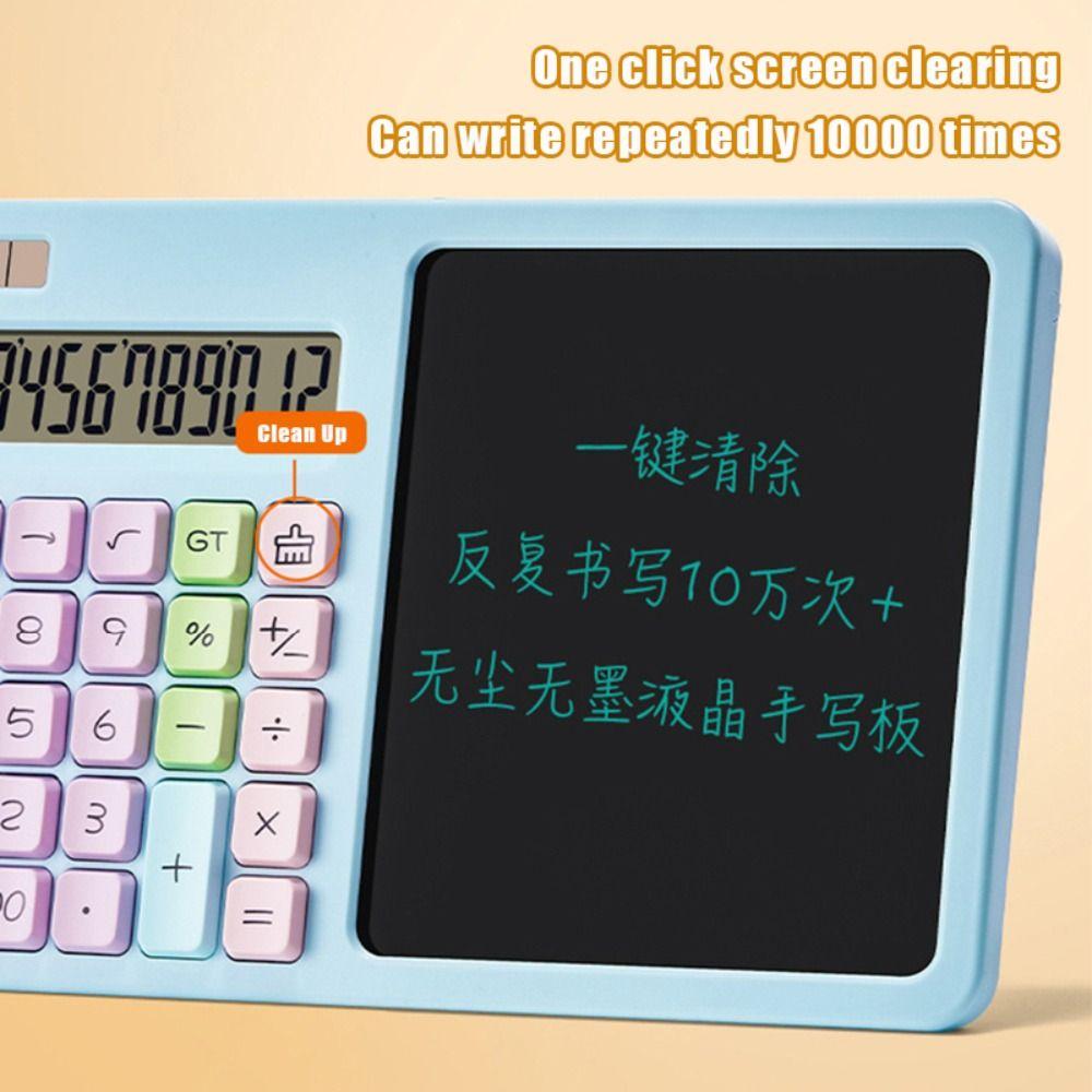 Large LCD Display Solar Calculator Dual Power Supply 12-Digit Calculator  Back To School