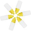 50Pcs 10ml Eye Liquid Bottle Portable Squeezable Empty Eye Drops Container with Plugs LidYellow