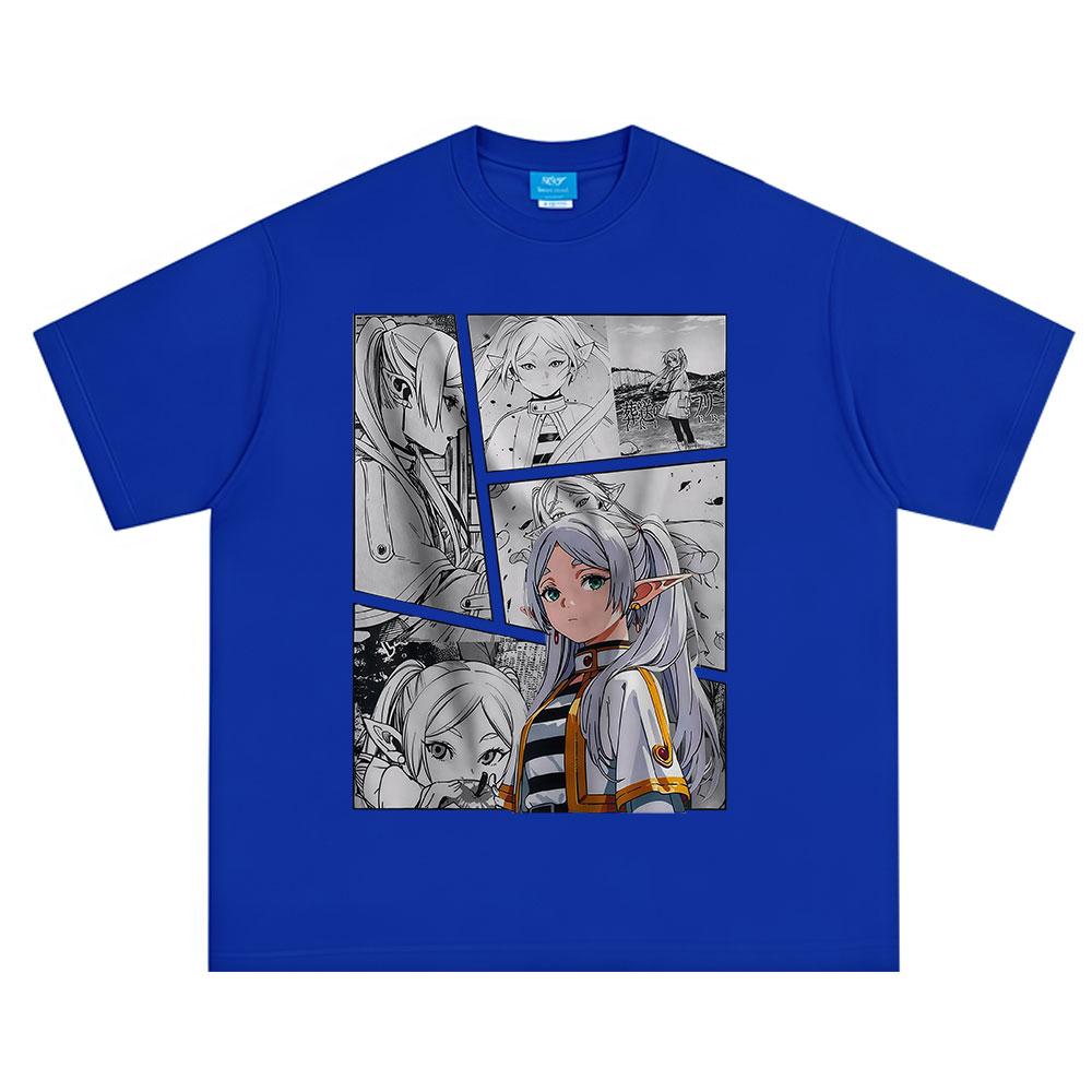 Anime Frieren Beyond Journeys End Frieren Graphic Tshirt Mens Womens Clothing Fashion Summer Short Sleeve Cotton Tshirts