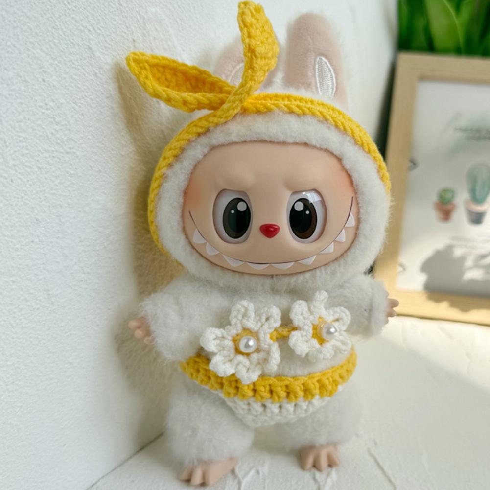 For 17cm Labubu Doll Clothes Fashion Swimwear Clothes Color Match Hoodies Dolls Accessories Cute Decoration Little Cloths