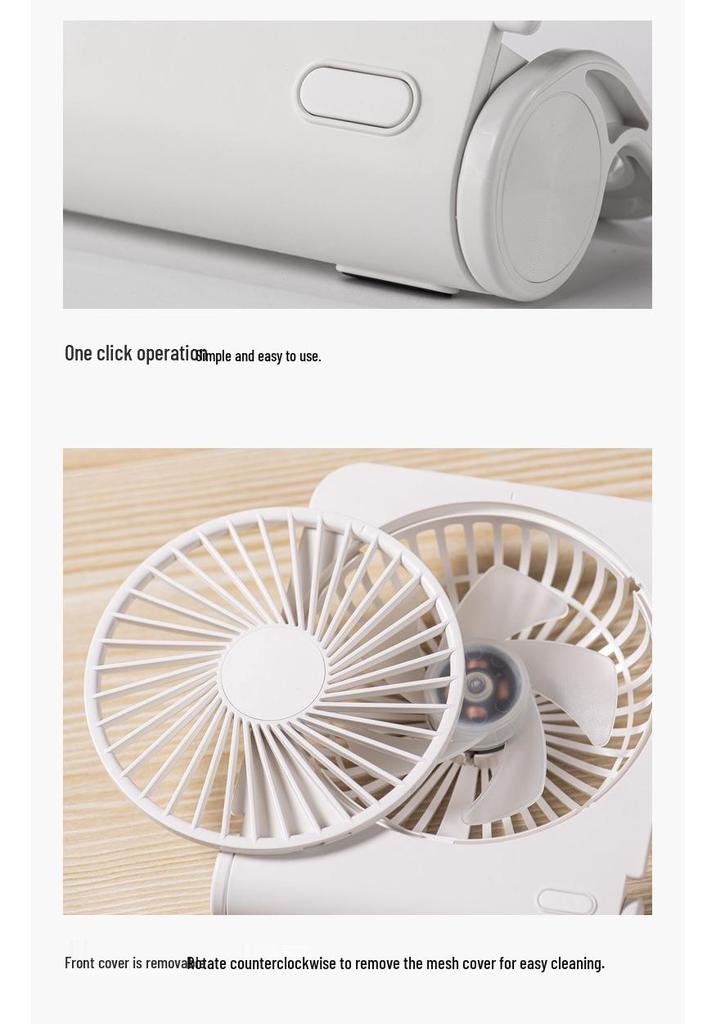 Slim USB Rechargeable Mini Desktop Fan