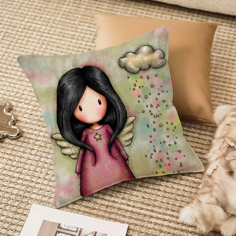 Gorjuss Cartoon S-Santoro Gorjuss Pillow Case Anti-dustmite Invisible Zipper Sofa Bed