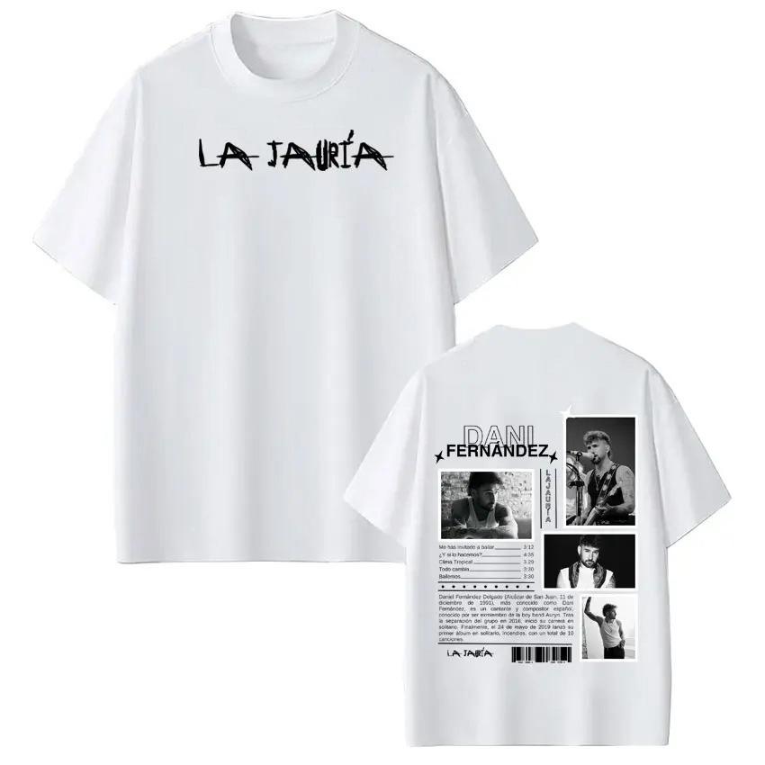 Shortsleeved Loose Casual Cotton Tshirts Rapper Dani Fernandez Album Tour Print Tshirt Unisex Women Hiphop Tshirts Streetwear