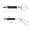 Monking 6 In 1 Multifunctional Pen With Keychain Touch Screen Stylus Capacitive Pen With Screwdriver Ruler Ballpoint Pencil Tool