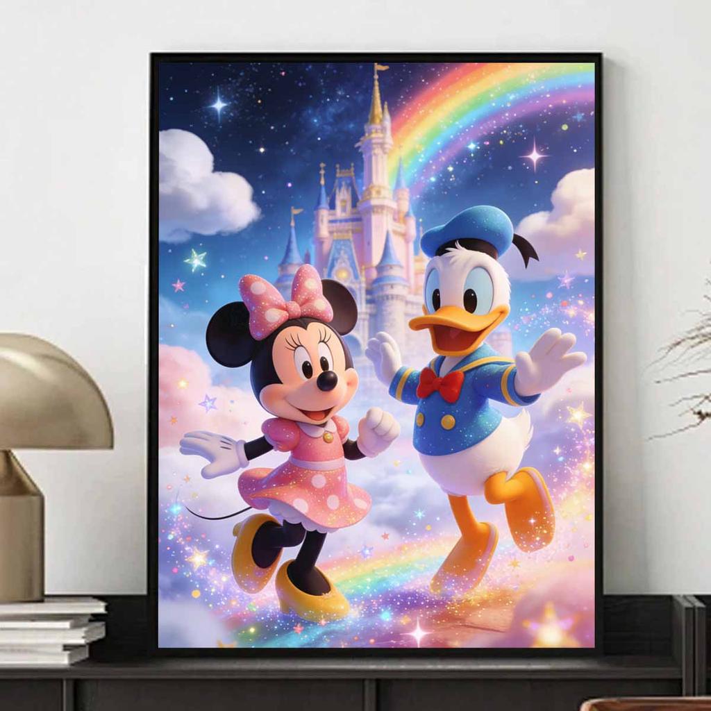 Disney 5D DIY Full Circle Diamond Painting Kit Dreamy Castle Home Bedroom Wall Decor Gift