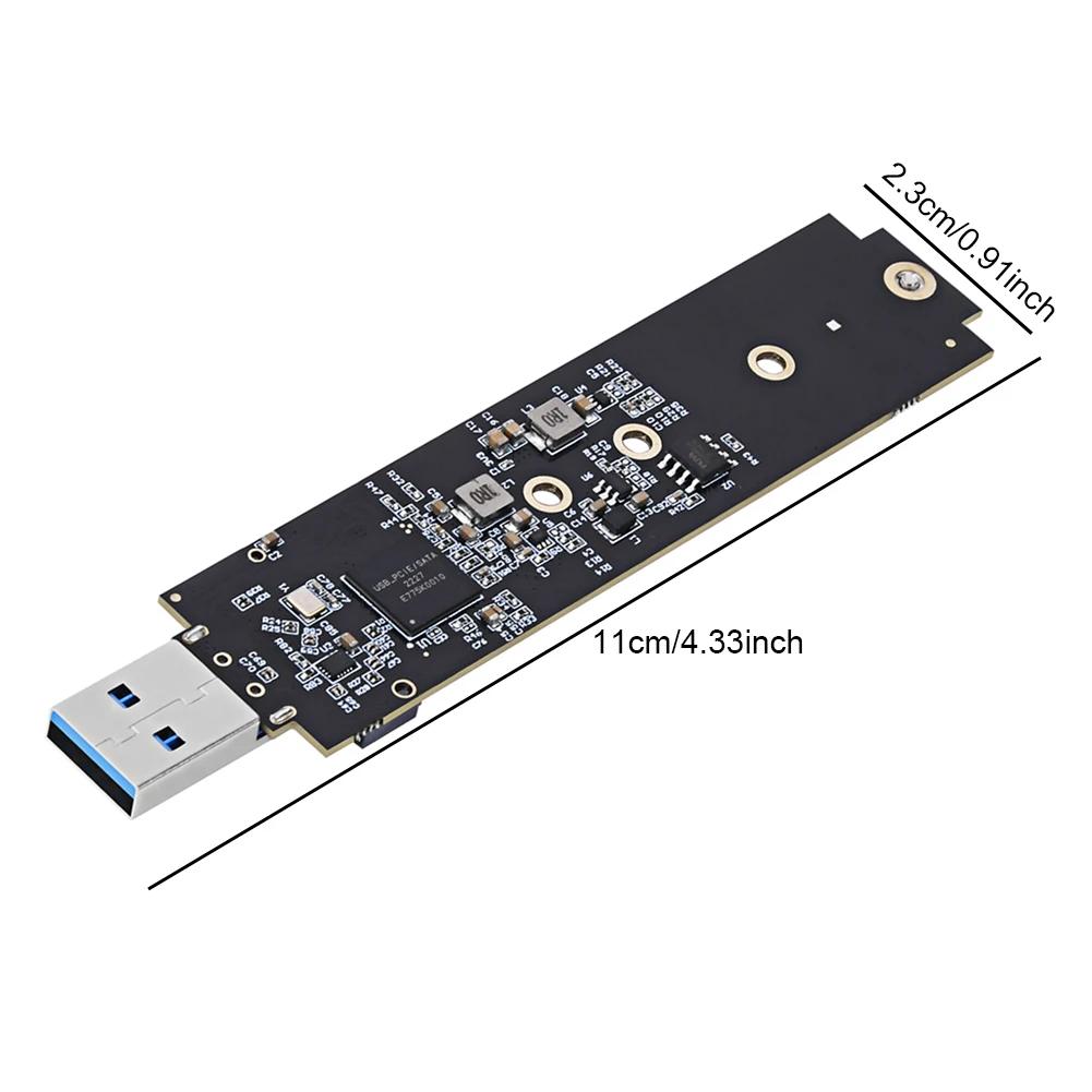 NVME To USB Adapter 10Gbps M.2 NVME USB 3.1 Adapter Max 2TB Dual Protocol NVMe SATA M2 SSD Board for M.2 2230 2242 2260 2280 SSD