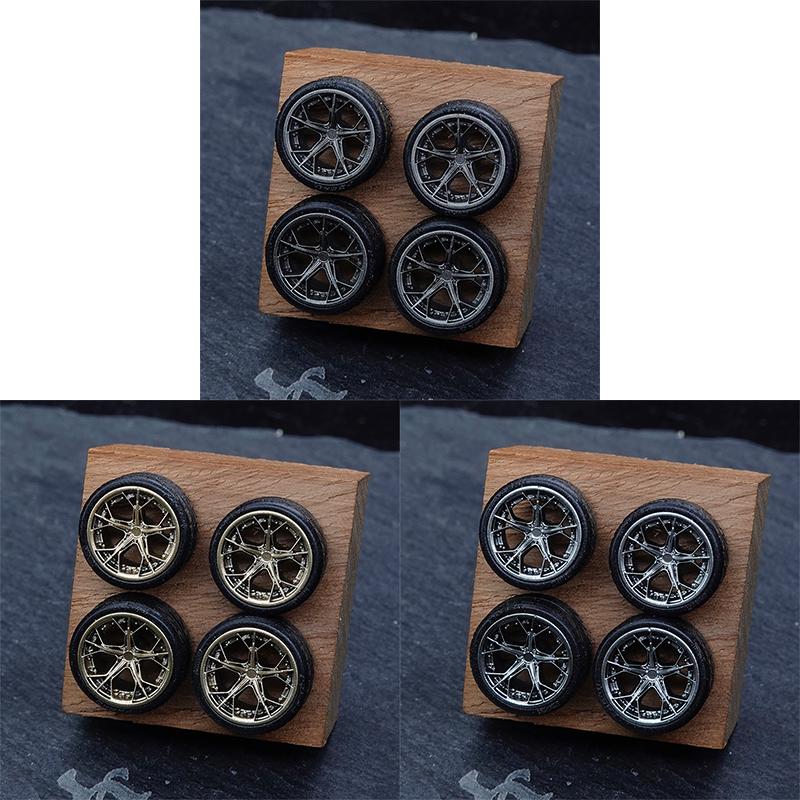 PuffStudio_1/64 Modified Style Wheel-AL13-R140-8.5/8.8mm Plug-in Hub Suitable for 1:64 Car Model Accessories