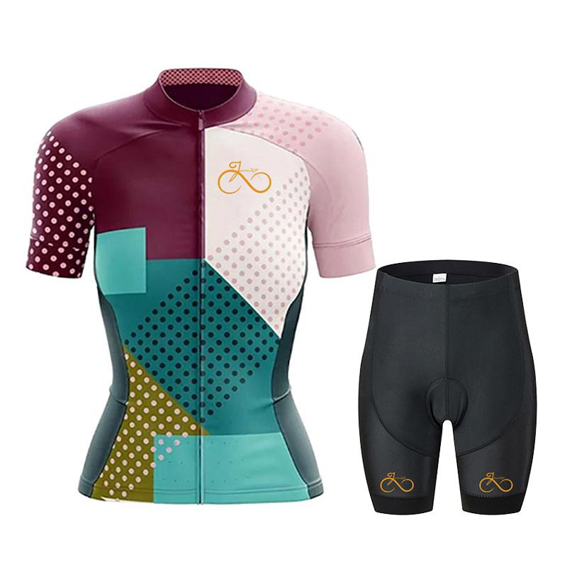 2026 Set da Ciclismo alla Moda Donna Maglia da Ciclismo Manica Corta Kit Abbigliamento da Ciclismo Bicicletta Abbigliamento per Bici Mtb Triathlon Maglia Ciclismo