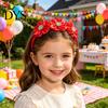 Flower Headband Princess Rhinestone Inlaid Multi-Petal 3D Flowers Lightweight Comfortable Hair Hoop Girls Party Accessory Transparent Plastic