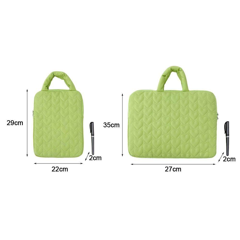 Loving Tablet Bag Anti-fall Large Capacity Notebook Computer Case Plush Lining Shockproof Laptop Sleeve for 11/13inch Office