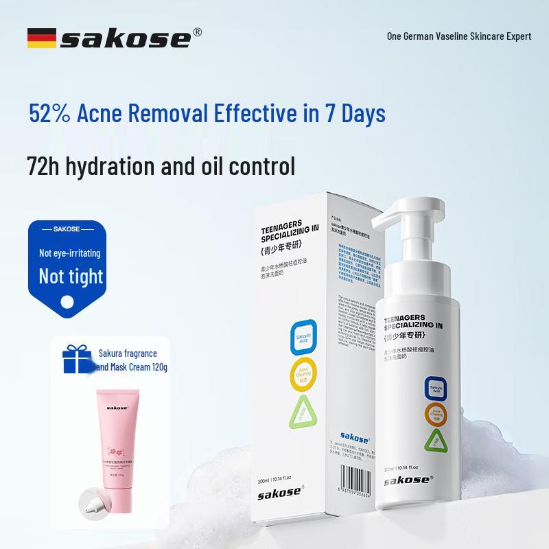 Sakose Teen Salicylic Acid Acne & Oil Control Foam Cleanser