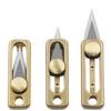 Brass Mini Sharp Knife Creative Retractable Box Opener Portable Keychain Pendant for Express Parcel Unpacking Daily Accessory
